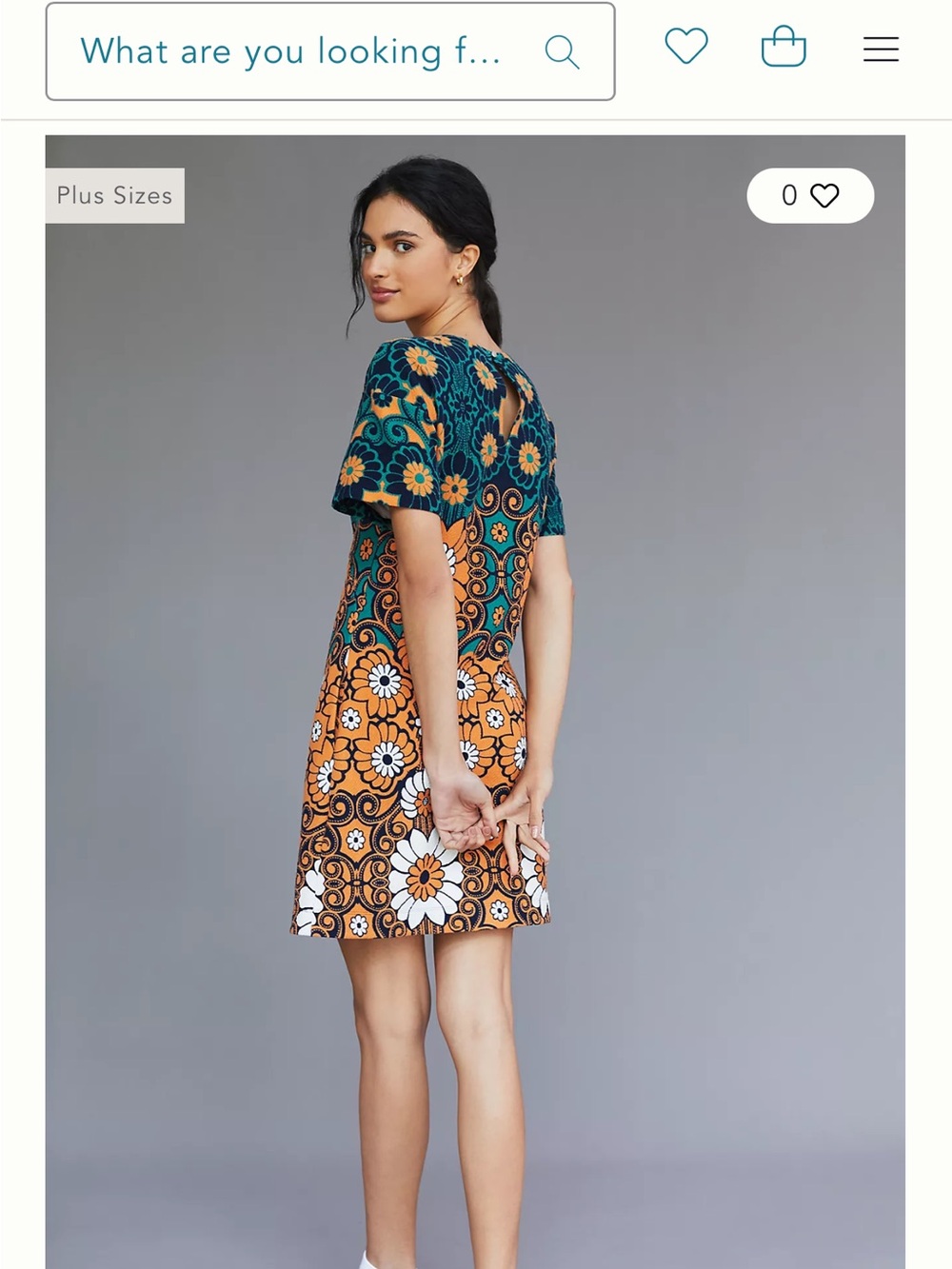 Maeve Retro Floral Mini Dress Size Medium